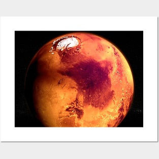 Planet Mars Globe rendering Posters and Art